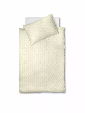 FLEURESSE | Damast-Bettwäsche "Opal" 70x90cm / 140x200cm (Weiss) | creme
